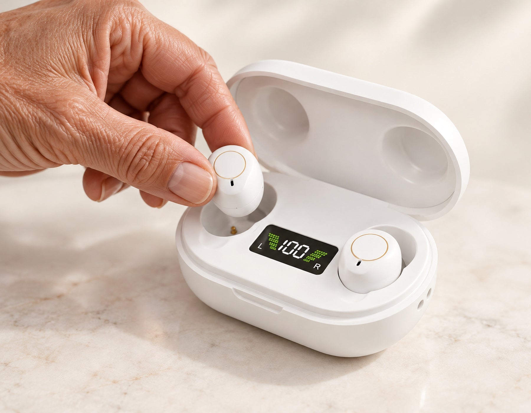 Take hearing aids out